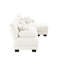 Très grand salon en forme de L - Canapé modulaire à assise profonde de luxe avec chenille blanc-215681886