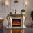 56.30"Modern Luxury Platinum Decorative Mantel
