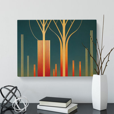 Deco Trees - Wrapped Canvas
