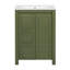Petit meuble-lavabo de style vintage 24 po avec lavabo en céramique, 2 portes à fermeture douce, tablette réglable-118004219