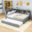 Lit plateforme avec couchette, tablettes et tête de lit en bois Corentin-2069705651-2069705614
