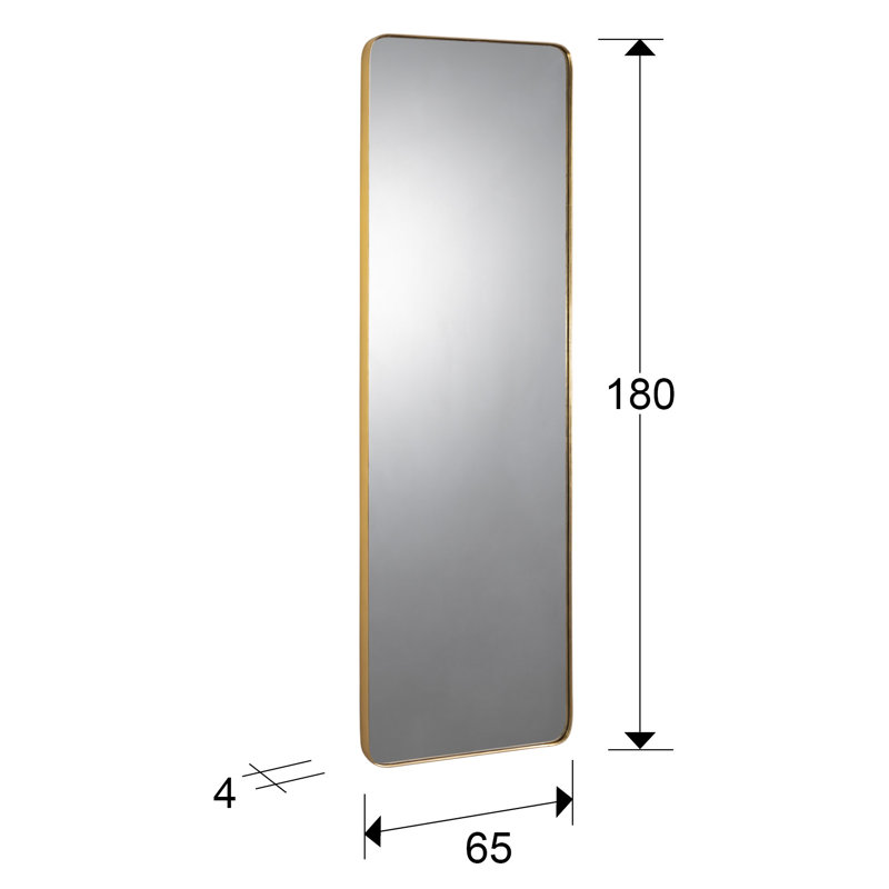 Averill Engineered Wood Wall Mirror, 180cm H x 65cm W