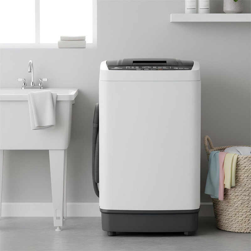 2.6 Cu.ft Automatic Portable Washing Machine For Small Spaces, White