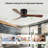 52 Inch Ceiling Fan No Light With Remote Control, Low Profile Flush Mount Ceiling Fan Without Light,Noiseless Reversible DC Motor With Timer