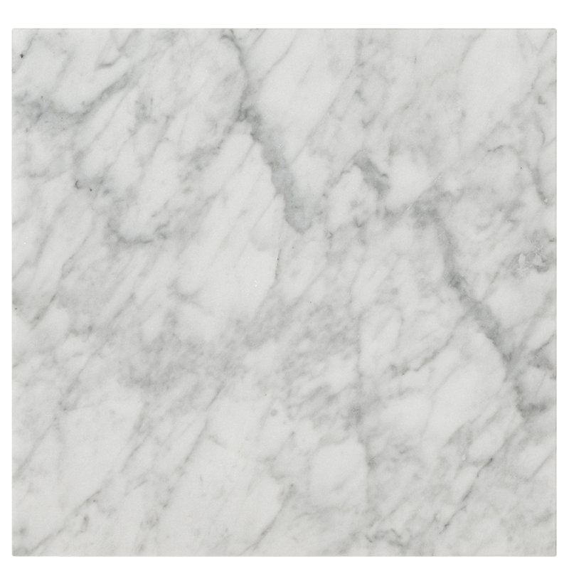 Carrara White 12 in. x 12 in. Polished Marble Floor and Wall Tile