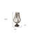 17" Brown Distressed Geometric Solid Wood And Metal Tabletop Hurricane Candle Holder