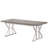 71" Farmhouse Dining Table For 6, Rustic Rectangular Kitchen Table With X-Trestle Metal Legs, Wood Top Dinner Table For Dining Room, Grey & White-1449206250-1449206243