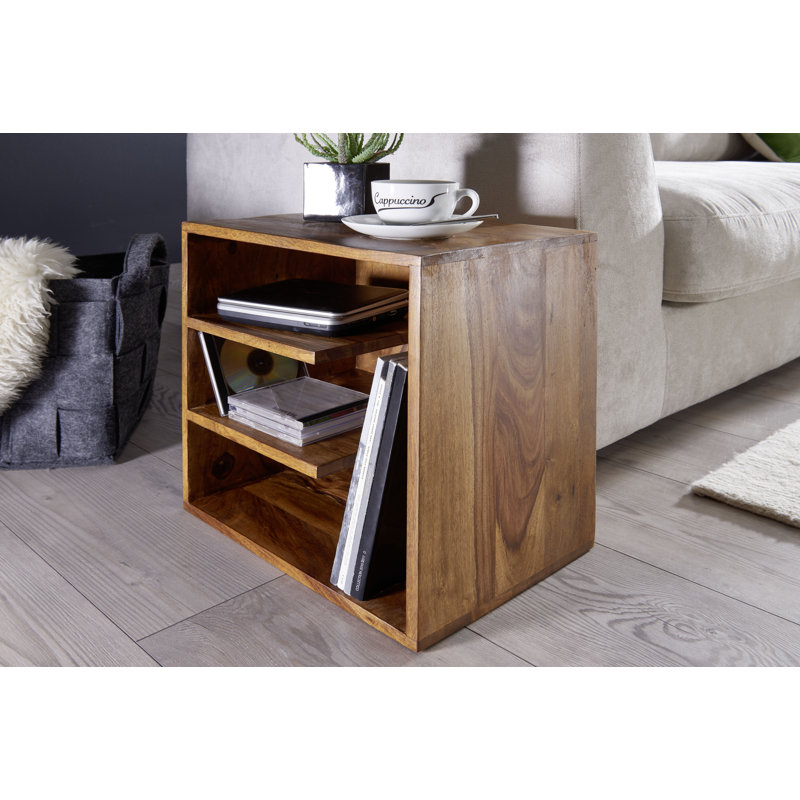 Mosquera 43cm W Solid Wood Bedside Table