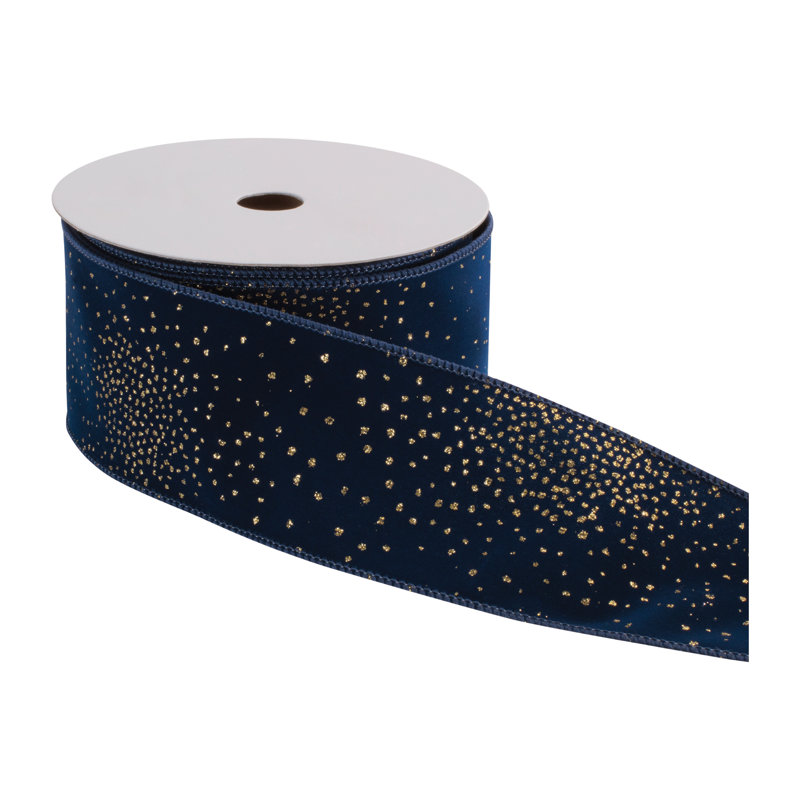Ruban de polyester moucheté 2,5 po x 10 po