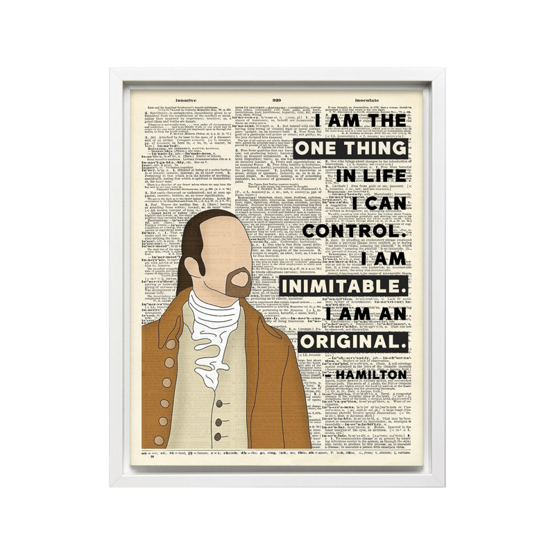 I Am An Original No2, Canvas, White Framed, 11"H x 14"W
