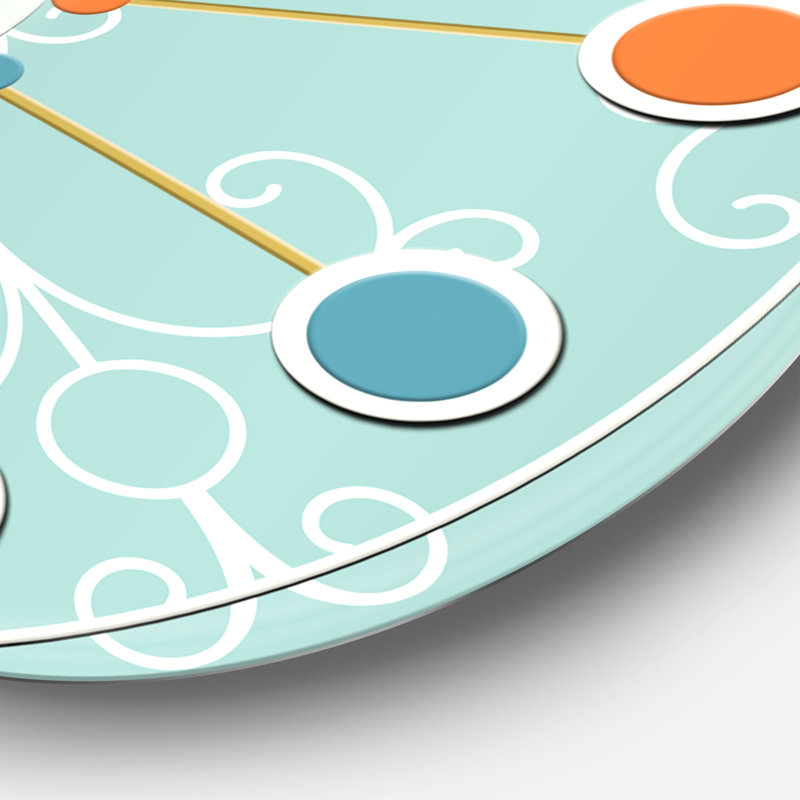 Horloge murale Turquoise Minimal, Moyenne