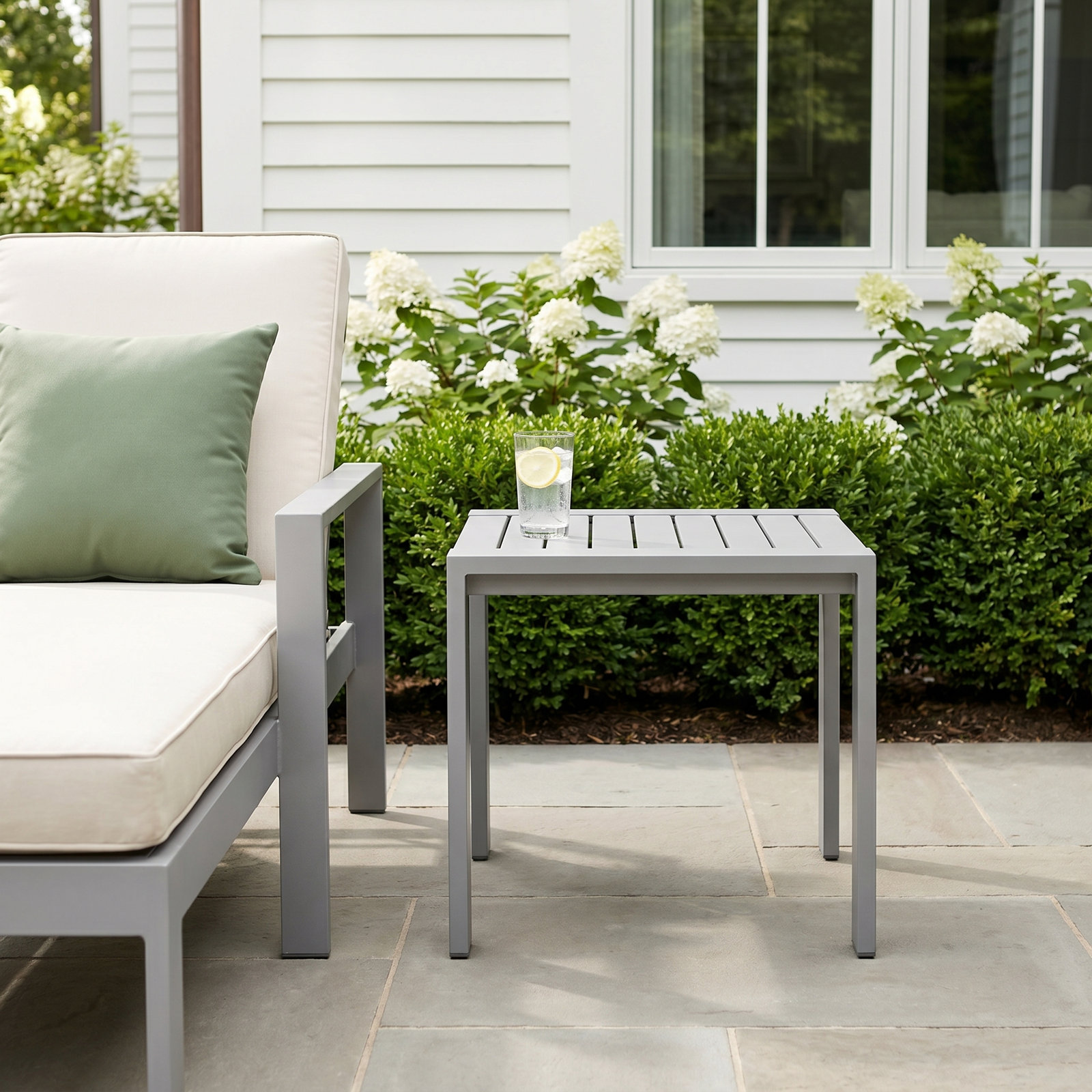 Dulcie Powder Coated Aluminum Side Table