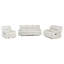 Ensemble de canapés inclinables 3 pièces Teon - blanc-129632559-129632561
