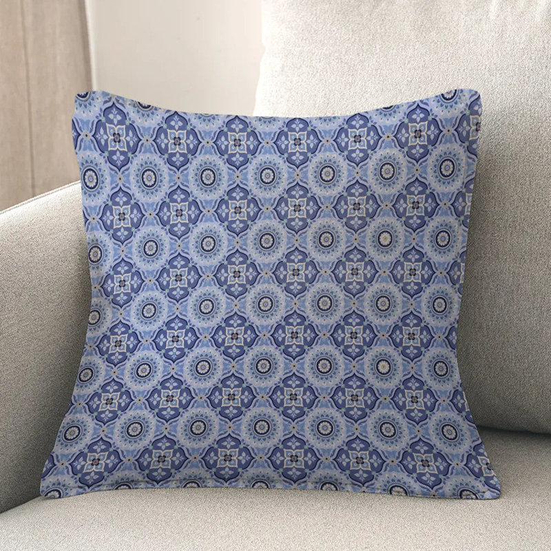 Housse et insert de coussin en microfibre Indochine, Indigo