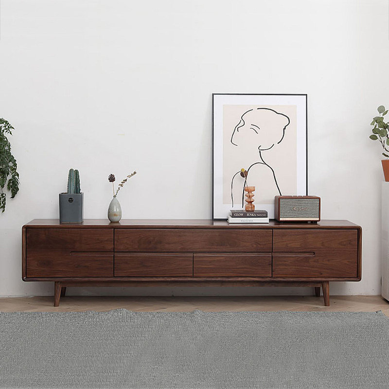 Modern minimalist multi-functional TV cabinet, 19.69"H x 86.61"L x 15.75"W