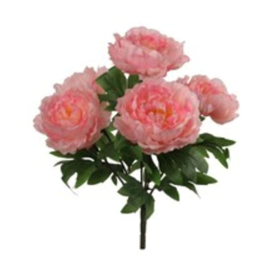Bouquet de pivoines avec 5 fleurs en soie 20 po - paquet de 3