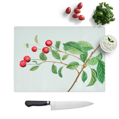 Tempered Glass Cherry Tree Branch Chopping Board