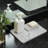 Guein Rectangle Natural Marble Tray,Bianco Carrara