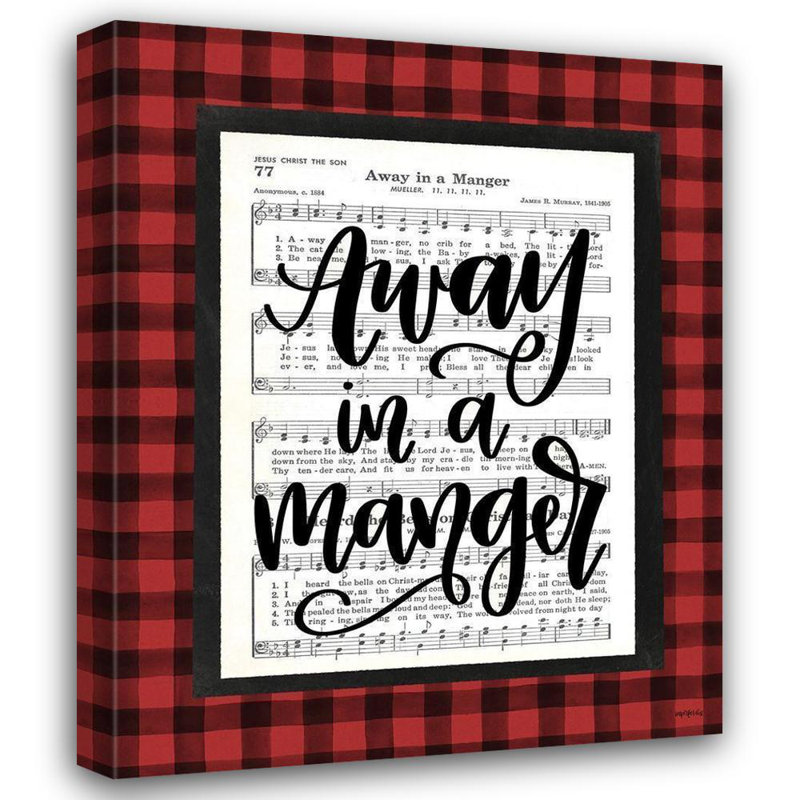 Art sur toile tendue Lark Manor ™, «Perfect in a Manger», H 44 po x l 36 po