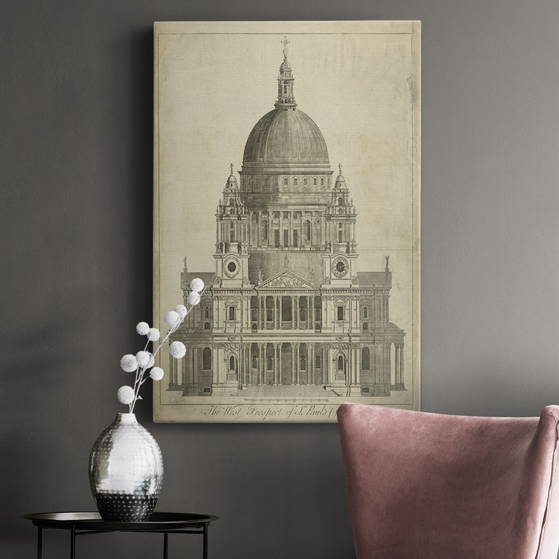 Cathédrale Saint-Paul - impression sur toile tendue, H 18 po x l 12 po x P 1 po