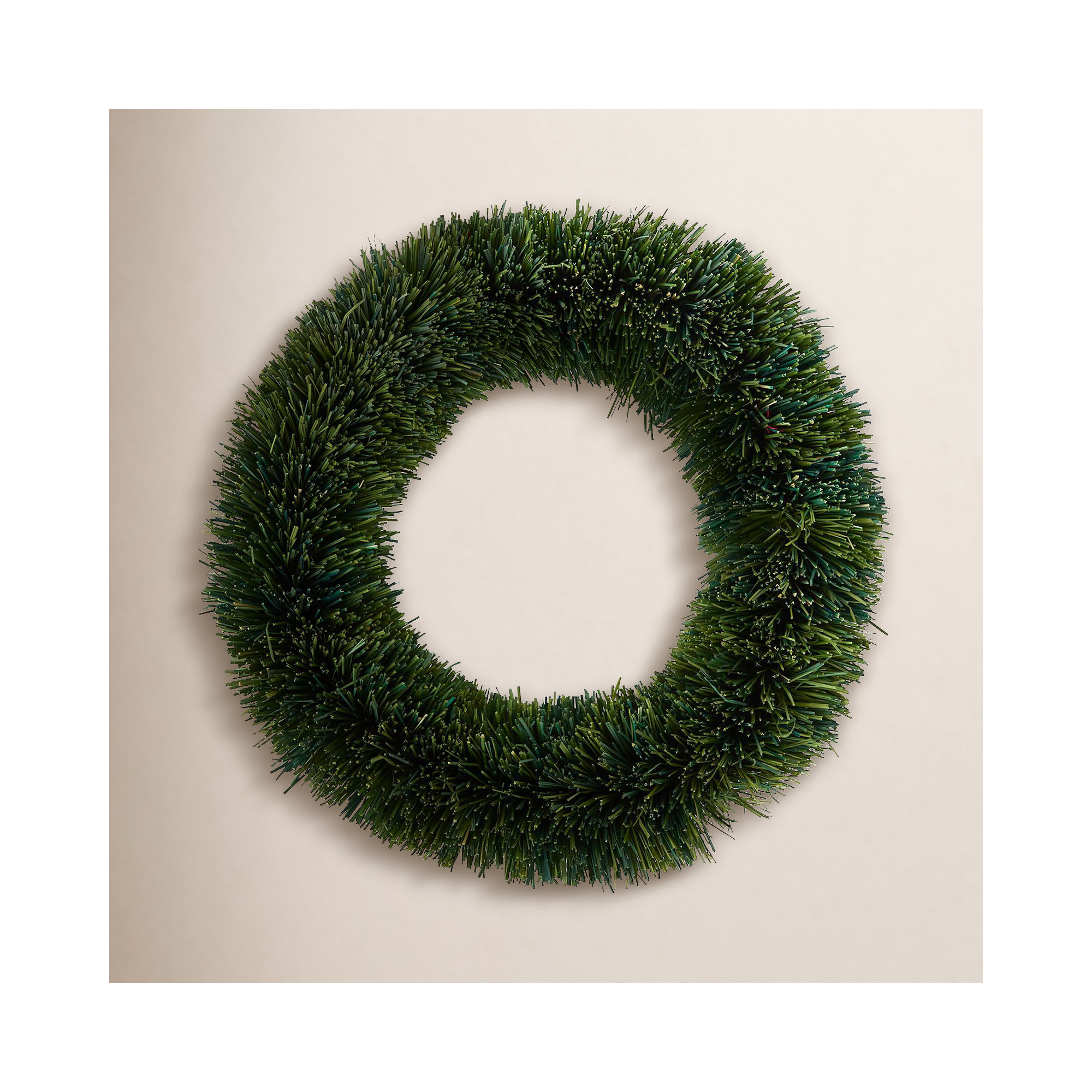 Natural Fibers Wreath, Green, 20.5" H x 20.5" W x 5" D