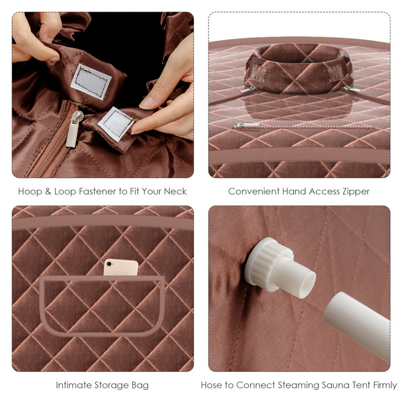 Costway Traditional Steam Sauna, Brown