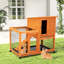 Enceinte spacieuse orange pour animaux de compagnie - convient à divers plateaux amovibles pour petits animaux, grande cage de sécurité imperméable et roulante avec aire de jeu amovible et élément