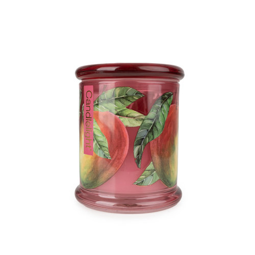Fruity Scented Jar Candle with Glass Holder
