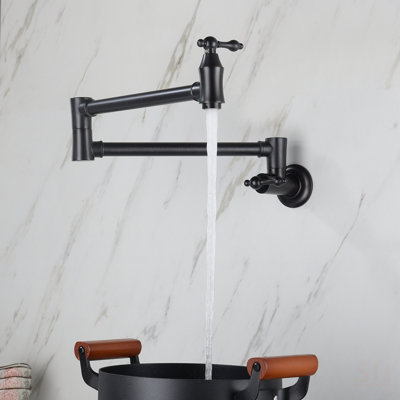 Wall Mount Folding Kitchen Pot Filler Faucet
