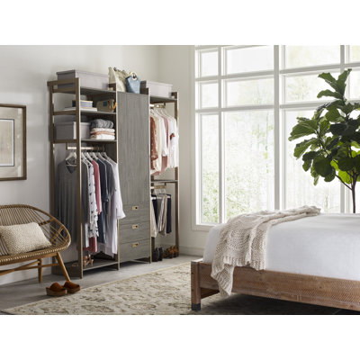 The Everyday Systemâ¢ 72""Wx20""D Wardrobe with 3 Drawer and Solid Door Cabinet Closet System -  Martha Stewart, EDS.00592.00027.00