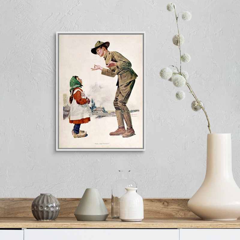 Art mural sur toile Polley Voos Fransay, Cadre flottant blanc, H 18 po x l 14 po x P 1,75 po