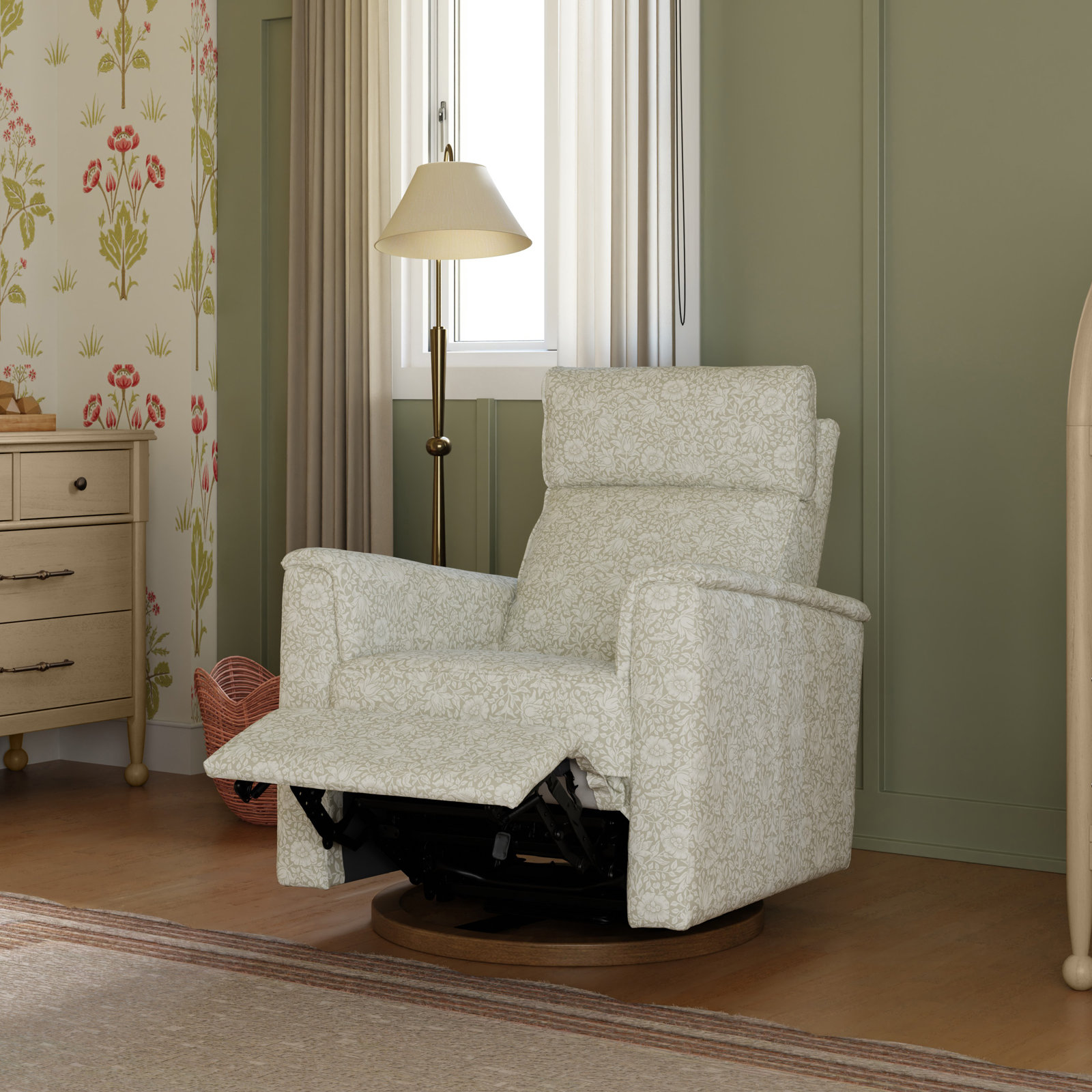 Morris & Co. Glider, Mallow in Ash Performance Eco-Weave