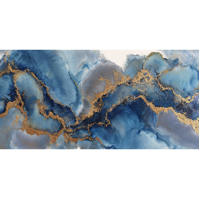 «Deep Sea Gold Flow», art mural sur toile tendue