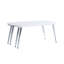 Table basse Patina, finition blanche et chrome