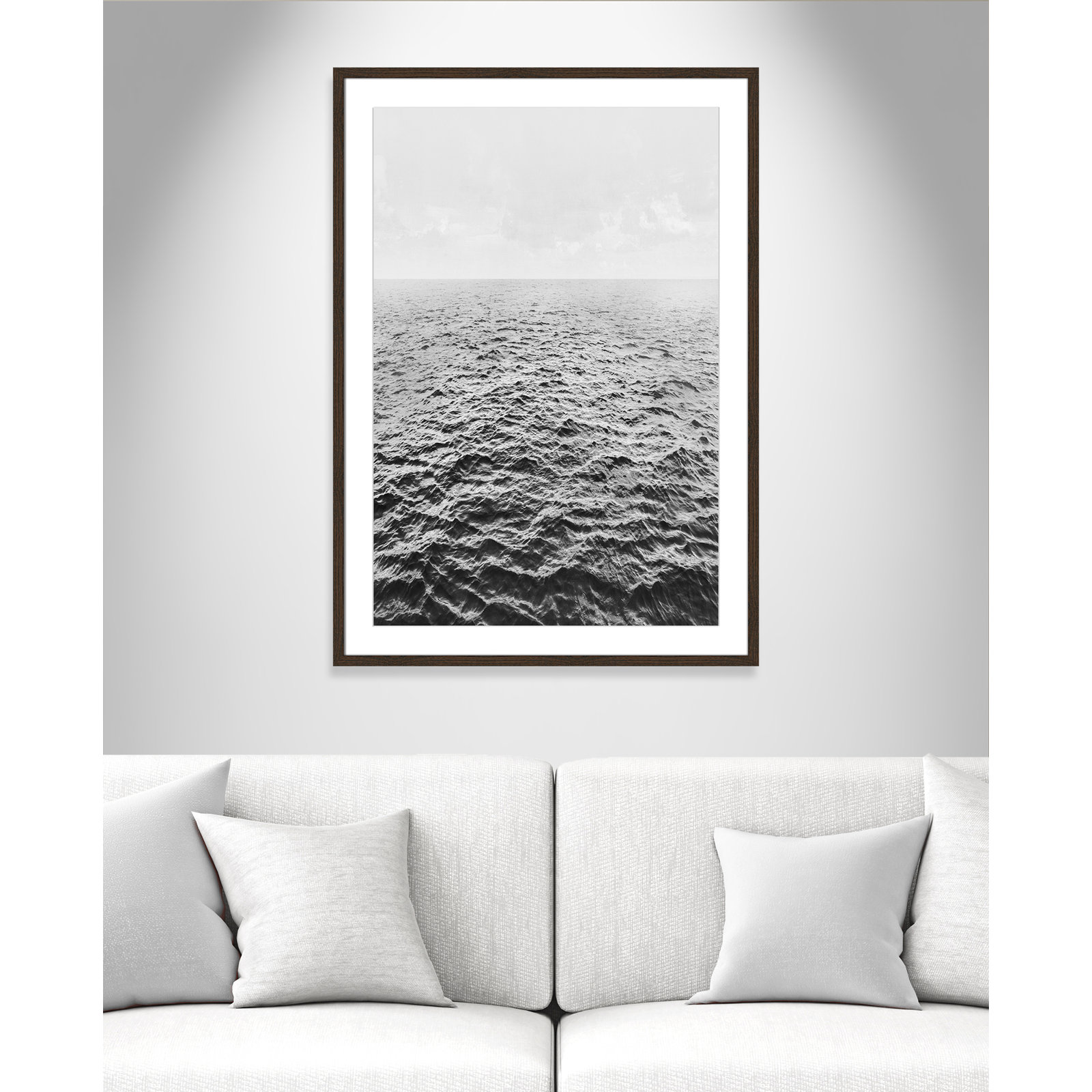 Anali "Rolling in" Print by Mike Calascibetta, 29.5" W x 41.5" H x 0.75" D, Walnut Wood Grain