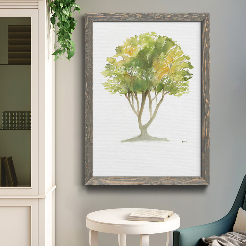 L’arbre I - Reproduction de cadre photo sur papier, H 31 po x l 44 po x P 1 po, Papier gris