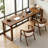 Modern Rectangular Solid Wood Desks with Bookshelf-293204899