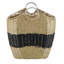 Seagrass Handmade Two Toned Decorative and Functional Storage Basket with Metal Handles