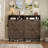 Flip Door Shoe Storage Cabinet with Adjustable Shelves-895327722-888213396