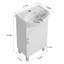 Élégant meuble-lavabo blanc de 18 po: mini-armoire compacte avec lavabo en céramique, idéale pour les salles d'eau et les petits espaces