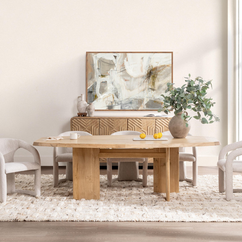 Sorento Rectangle Oak Dining Table, Natural