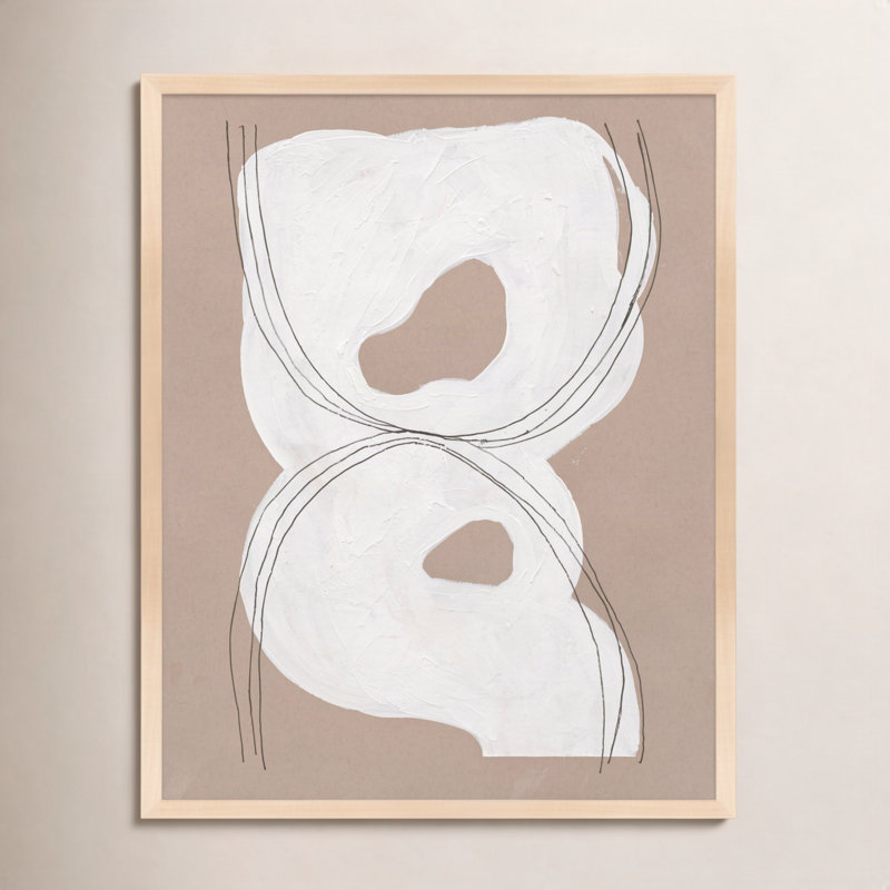 Free Form 1 By Andrea Stokes - Framed Wall Art, 50" H x 40" W x 1.25" D, Brown