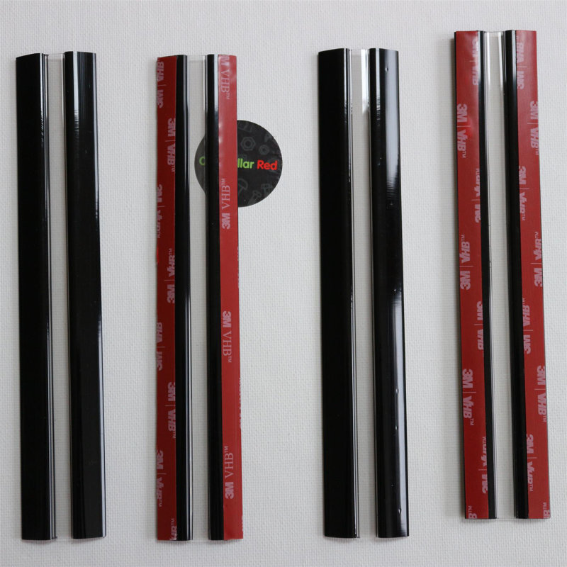 Black 200mm Acrylic Flexible Hinges - No Glue Required Low Profile Plexiglass, Continuous Acrylic Piano Hinges
