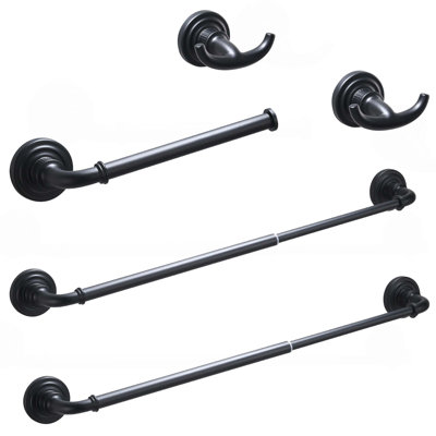 Ensemble de quincaillerie de salle de bain 4 pièces en nickel brossé 24 po
