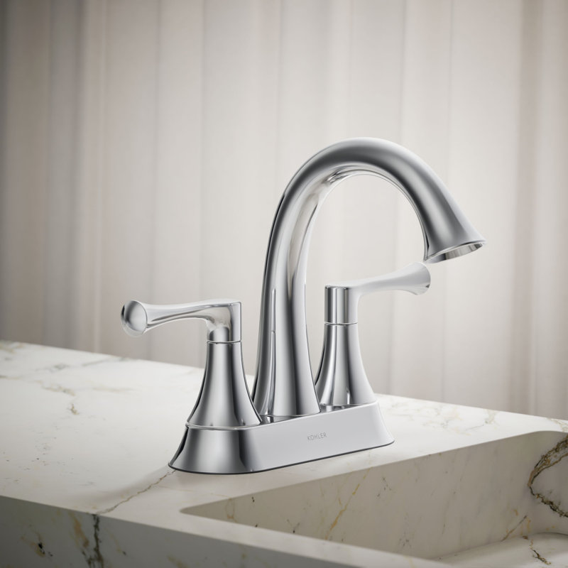 Buckley Centerset Bathroom Sink Faucet, 1.0 Gpm, Polished Chrome, 1 GPM
