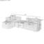 Canapé modulaire en L 114 po sans méridienne avec méridienne et canapé rembourré 114 po.-128896252