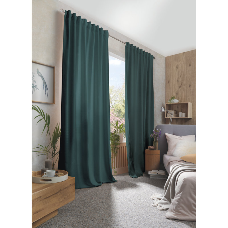 Sriniketh Room Darkening Curtain Single Panel, Blue / White / Grey