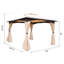 Pavillon de jardin avec moustiquaire et moustiquaire Outsunny