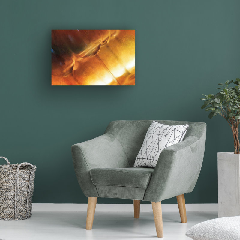 Amber Wine Glasses Tilt Horizontal Canvas Print