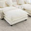 Canapé modulaire en chenille de 111 po avec deux repose-pieds amovibles, deux ports USB, deux porte-gobelets et une grande boîte de rangement pour le salon-2097476786